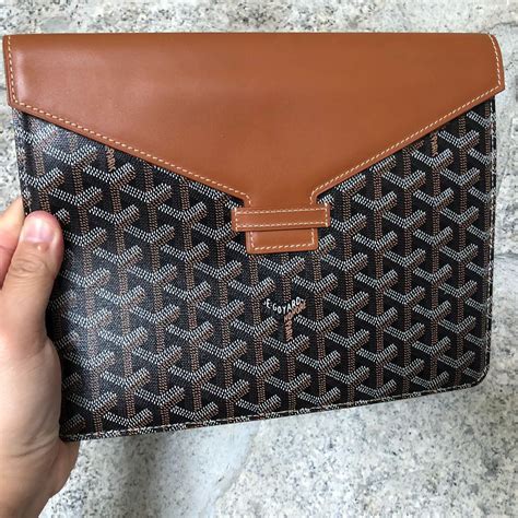 goyard clutch grey|goyard envelope clutch.